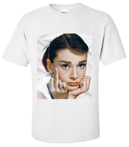 AUDREY HEPBURN: Flip The Bird T Shirt
