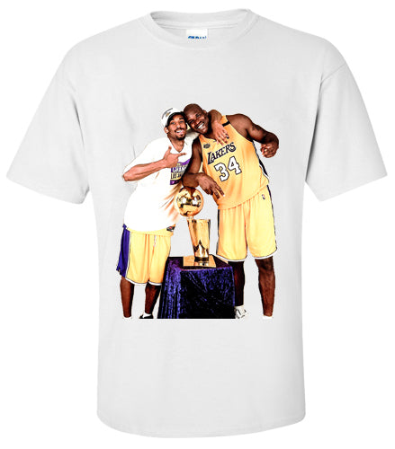 Shaq and Kobe Three Time Champions T-Shirt