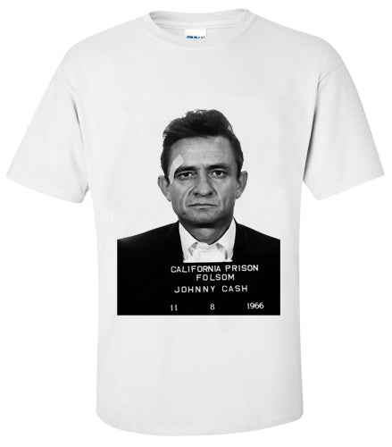 Johnny Cash Folsom Mug Shot T Shirt