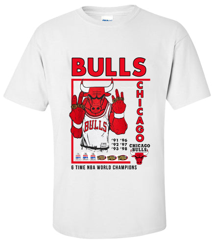 Chicago Bulls 6 Times World Champions T-Shirt