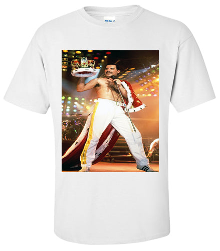 Freddie Mercury Queen and Crown T Shirt