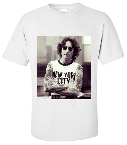 John Lennon NYC Tattoos T-Shirt